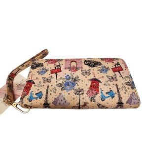Paris Themed Wallet Wristlet NWT Gift